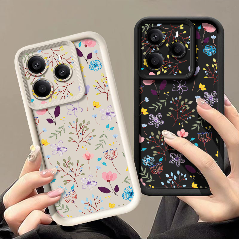 Xiaomi Redmi Note 14 - Casing Ponsel Pola Bunga Kecil Untuk